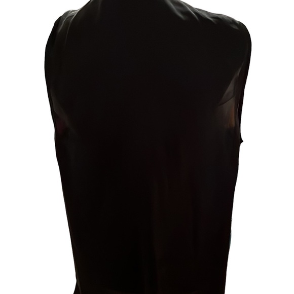 INC International Concepts size small black sequin waterfall front vest - Picture 2 of 9